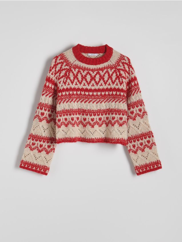 Patterned jumper with wool blend - RESERVED