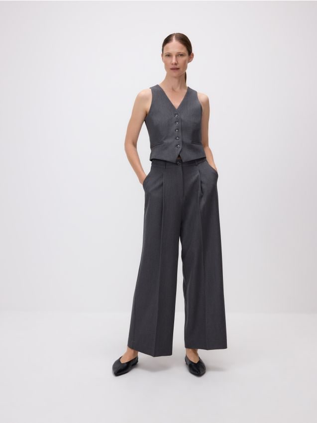 Viscose rich suit vest - RESERVED