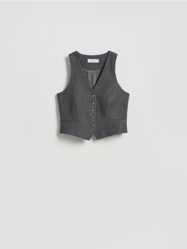 Viscose rich suit vest - RESERVED