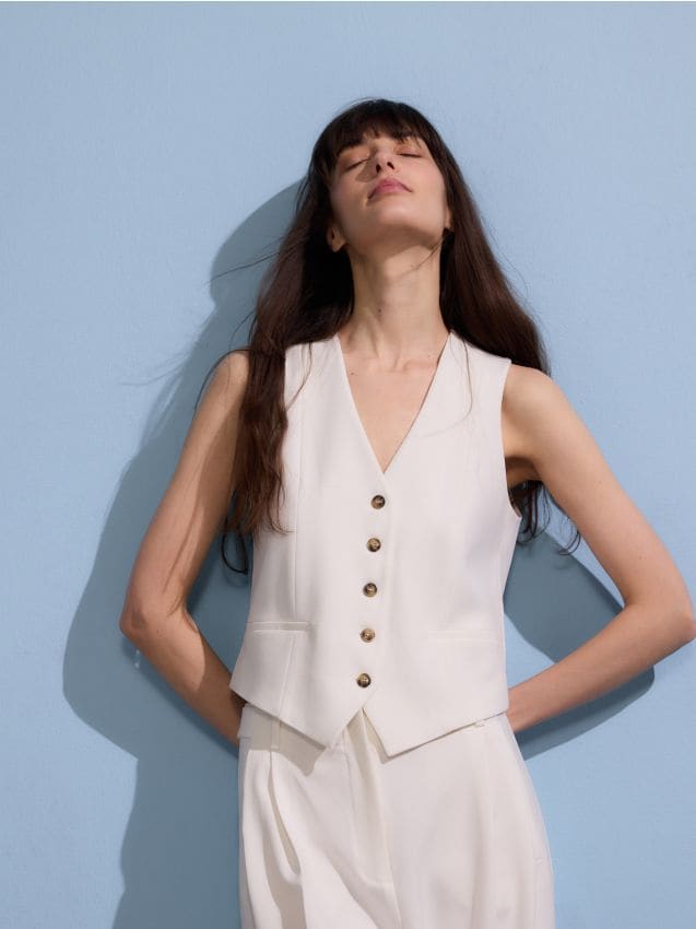 Viscose blend vest - RESERVED