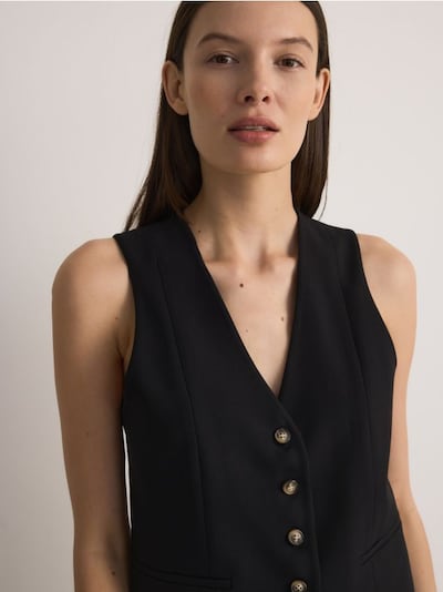 Gilet con aggiunta di viscosa