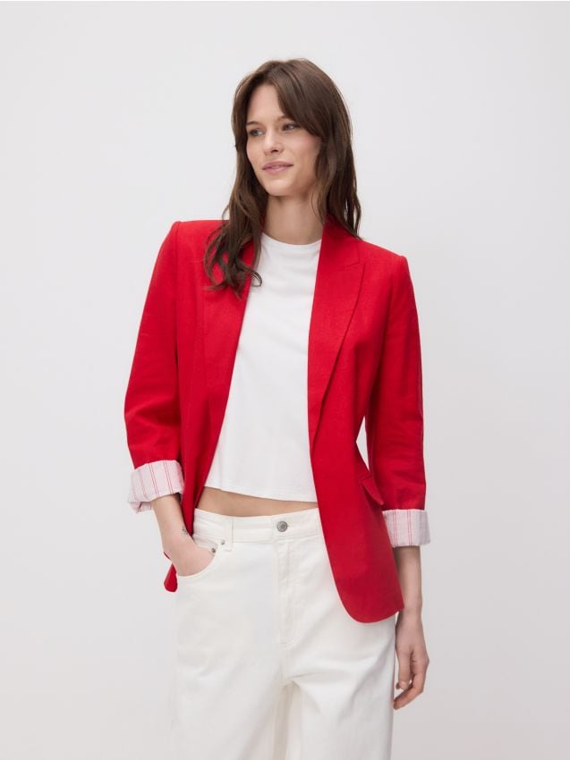 Linen rich blazer - RESERVED
