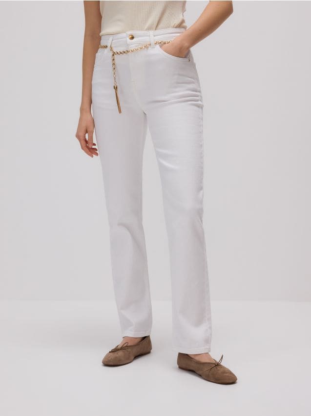 Slim fit jeans with belt - RESERVED
