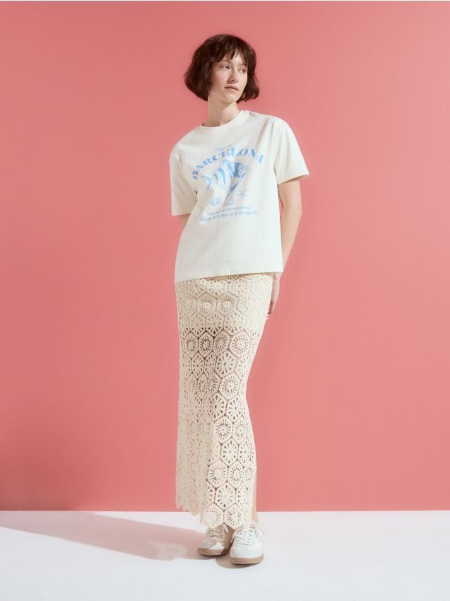 Ajour maxi-rok - RESERVED
