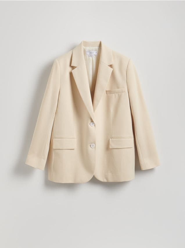 Blazer oversized, cu un singur nasture - RESERVED