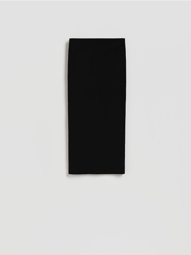 Reserved - Fustă midi mulată - negru