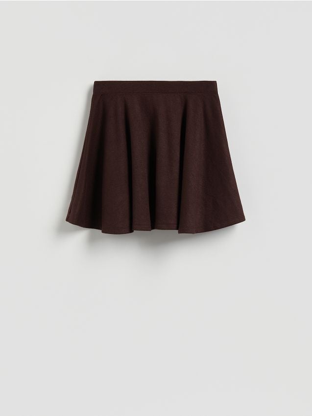 Mini skirt with ruffle hem - RESERVED