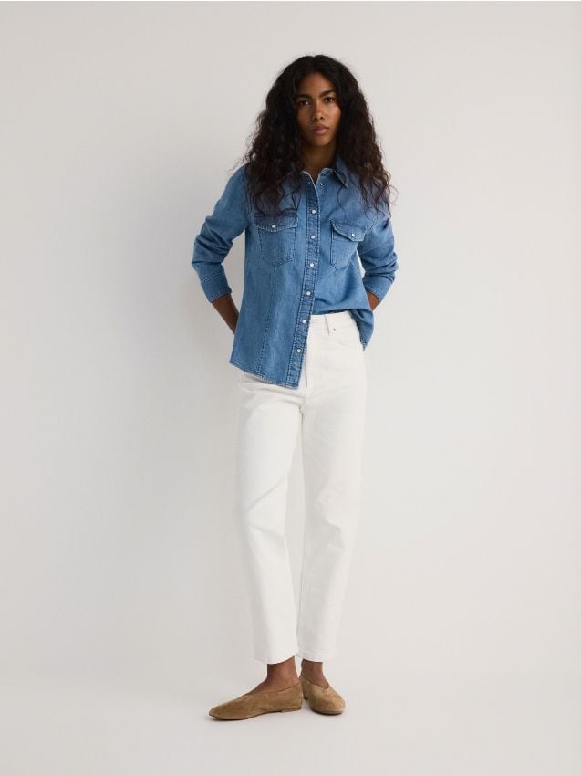 Mom jeans i fit slim - RESERVED
