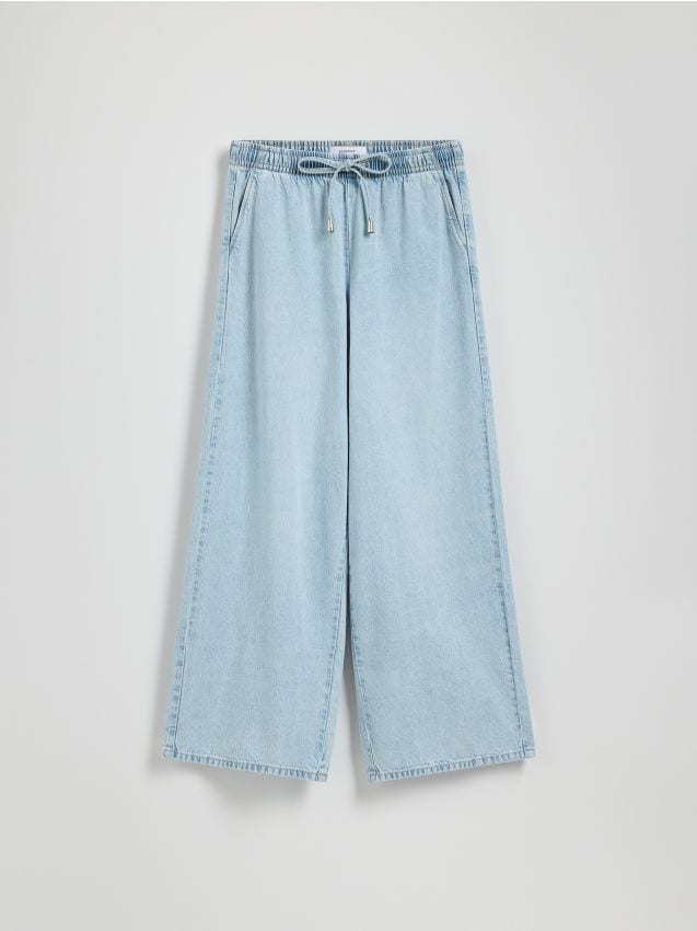 Wide-leg jeans with a drawstring - RESERVED