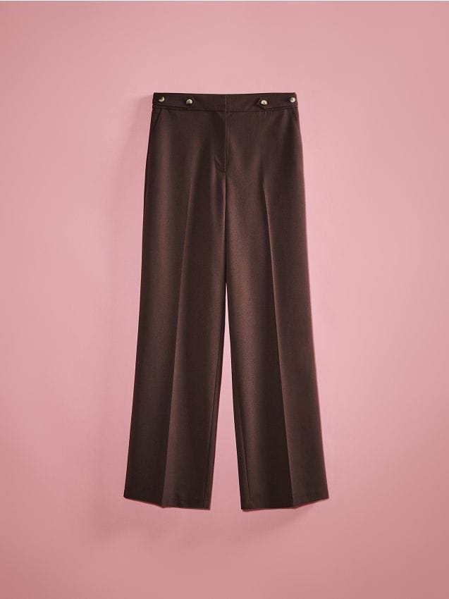 Straight trousers with creases - RESERVED
