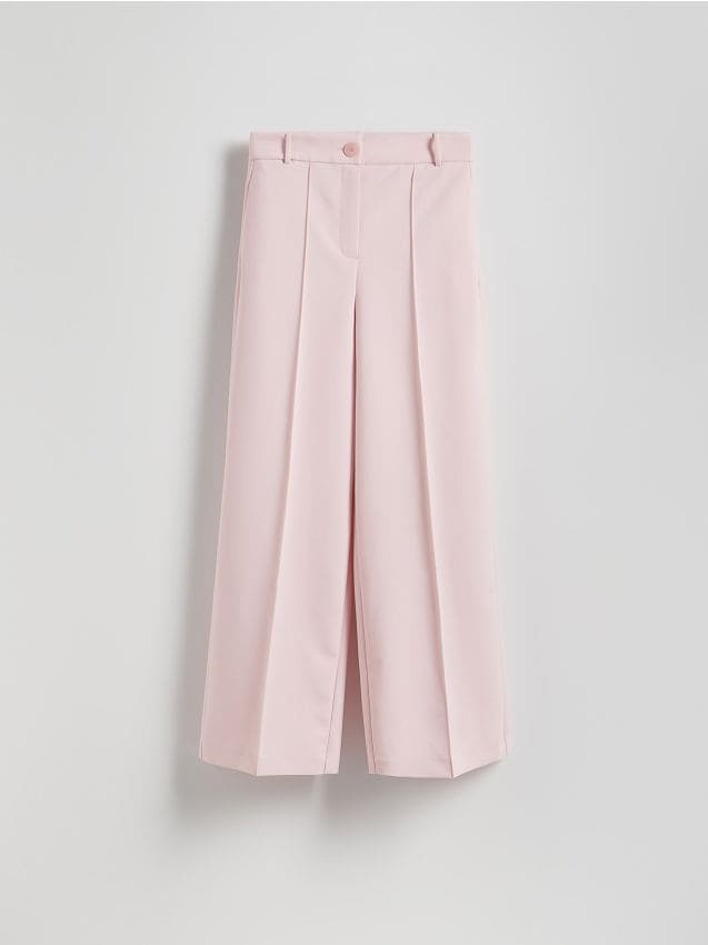 Trousers with pressed crease - RESERVED