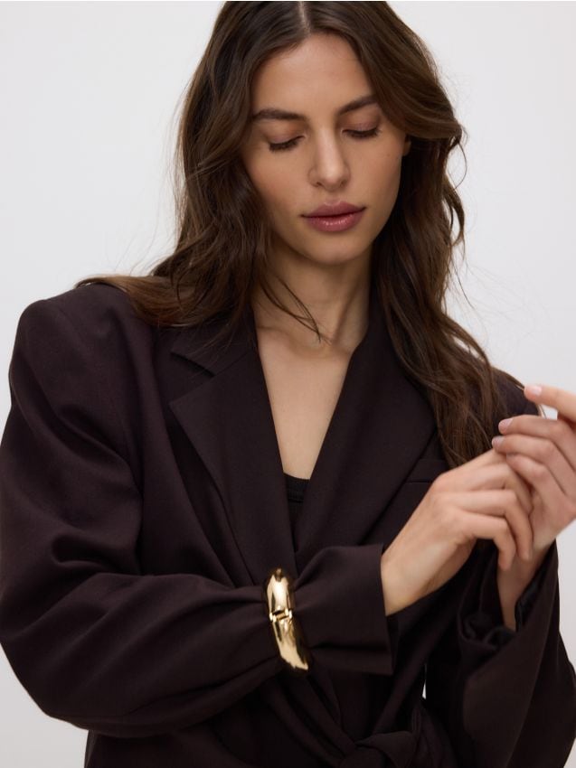 Blazer with decorative tie detail - RESERVED