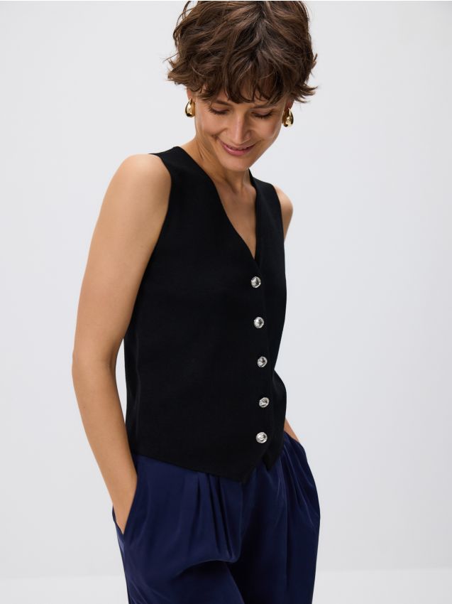 Gilet met decoratieve knopen - RESERVED