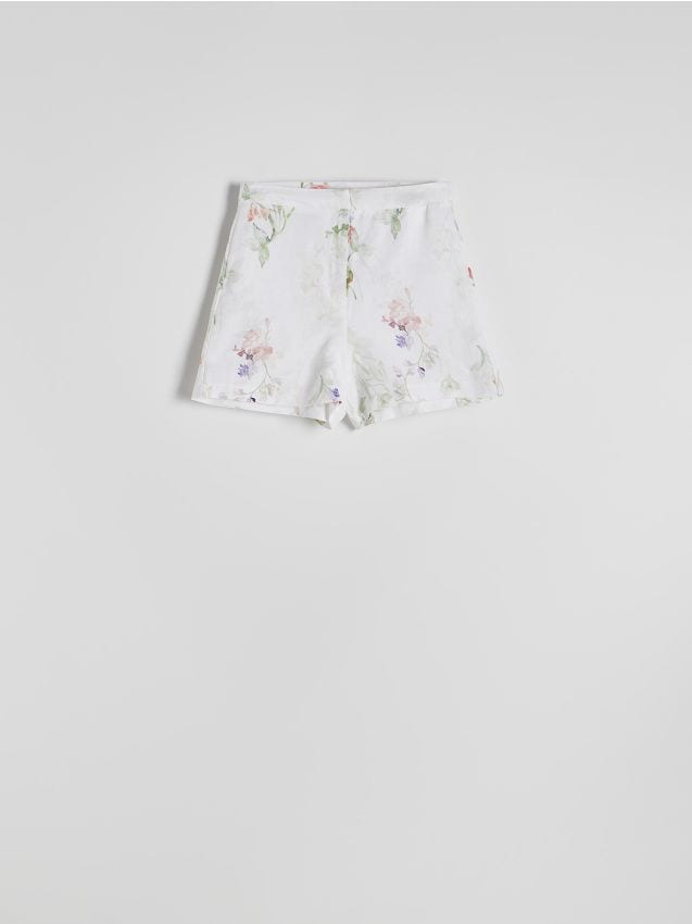 Patterned shorts with linen - RESERVED