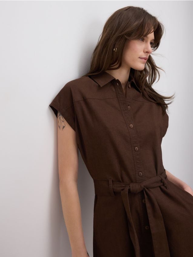 Linen blend jumpsuit - RESERVED