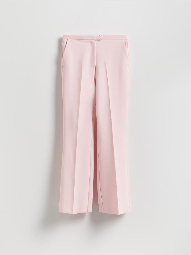 Trousers with pressed crease - RESERVED