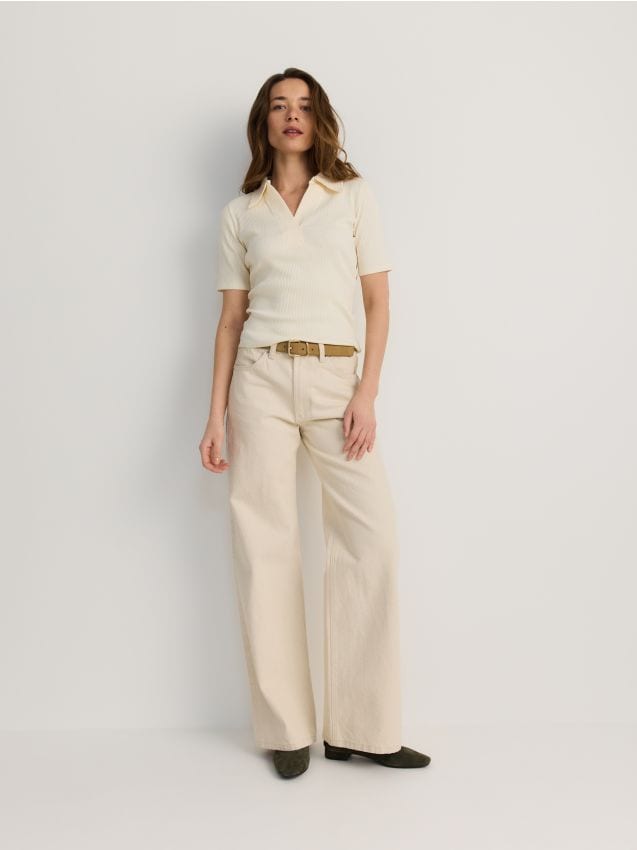 High waist straight jeans - RESERVED