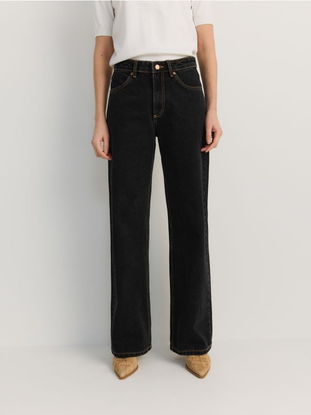 High waist straight jeans - RESERVED