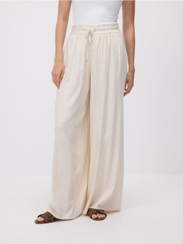 Trousers with linen blend - RESERVED