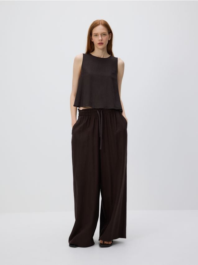 Trousers with linen blend - RESERVED