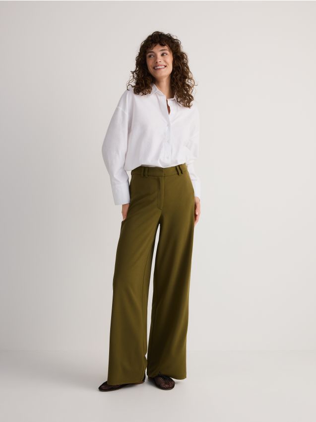 Wide leg trousers - RESERVED