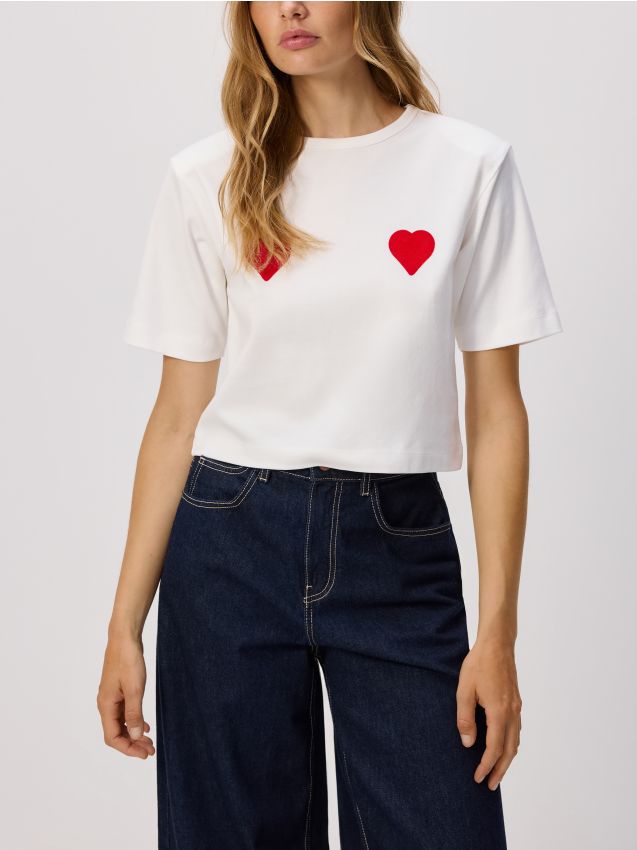 Padded shoulder T-shirt - RESERVED
