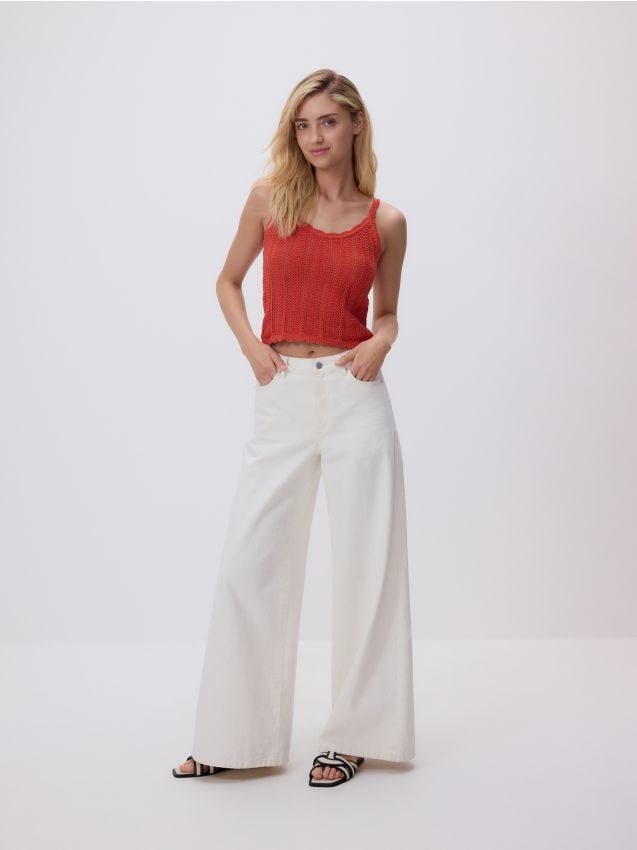 Gebreide top met bandjes - RESERVED