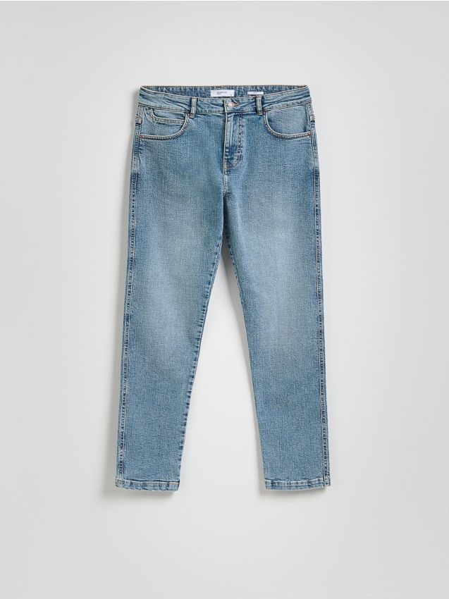 Slim jeans with wash effect - RESERVED