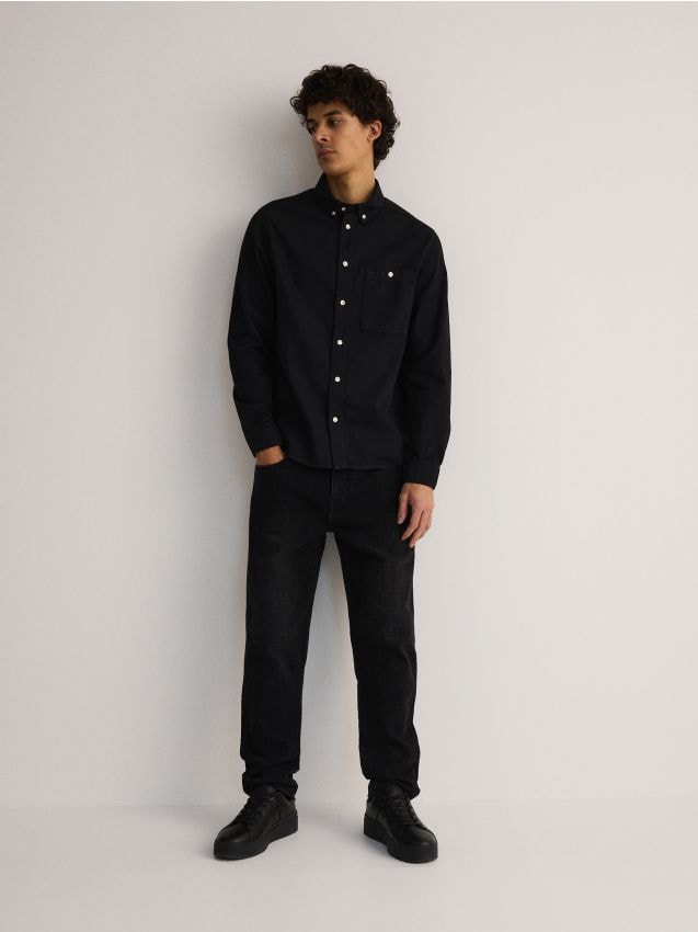 Slim jeans with wash effect - RESERVED