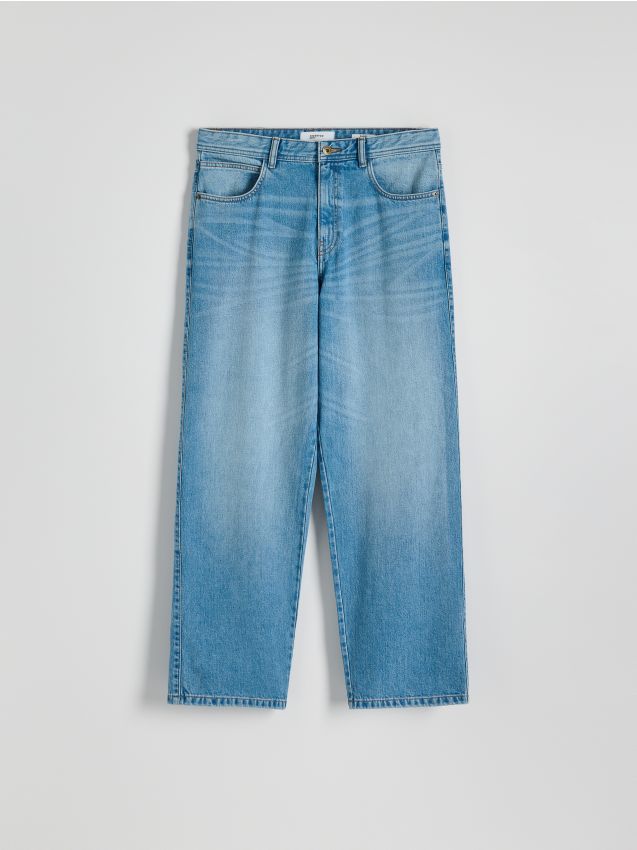 Baggy jeans with wash effect - RESERVED