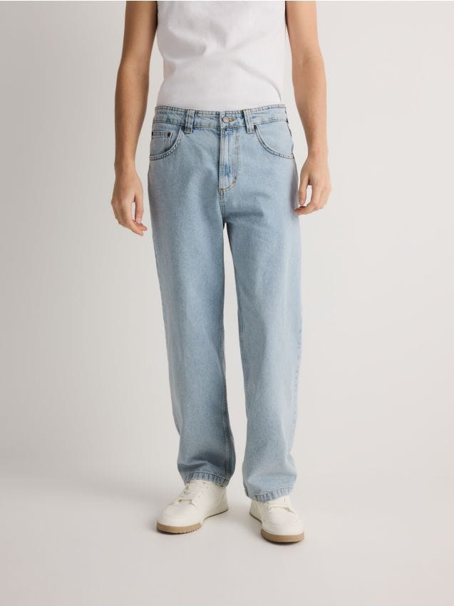 Loose fit jeans met wash-effect - RESERVED