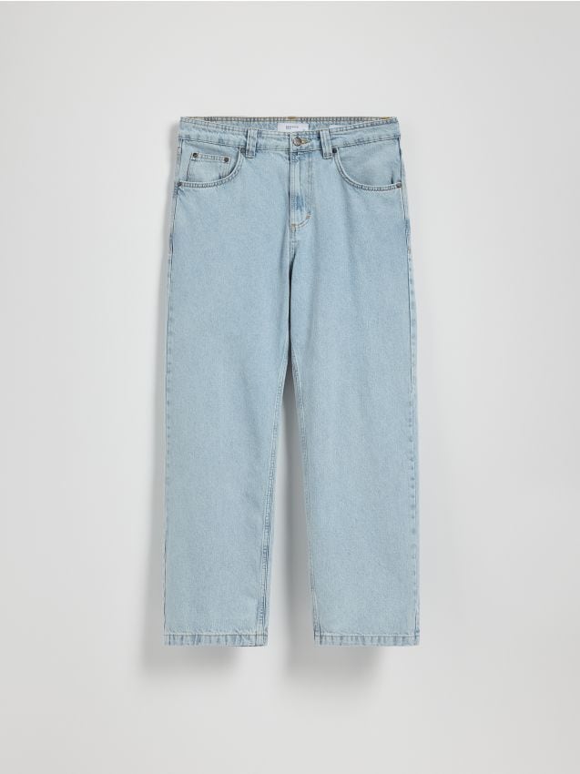Loose jeans with wash effect - RESERVED