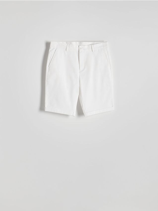 Reserved - pantaloni scurți slim fit - alb