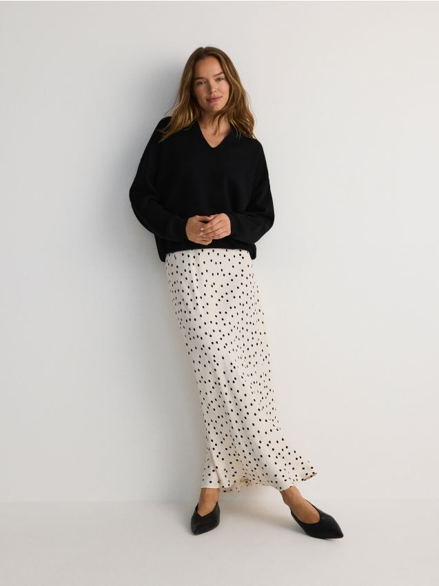Polka dot maxi skirt - RESERVED