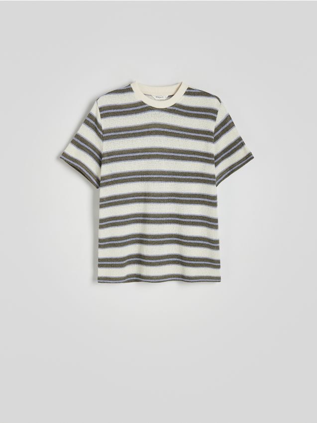 Reserved - tricou comfort fit, în dungi - multicolor