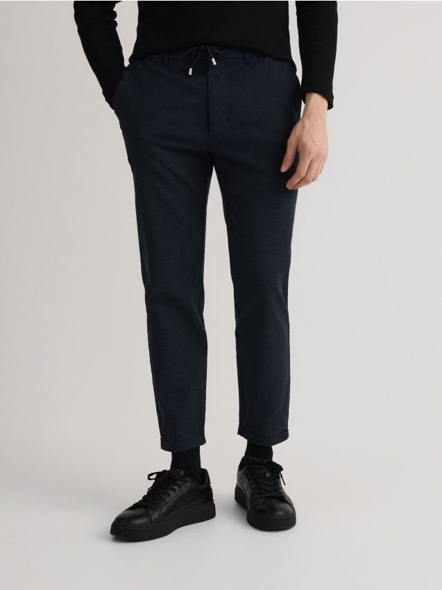 Reserved - Pantaloni carrot fit - steel blue