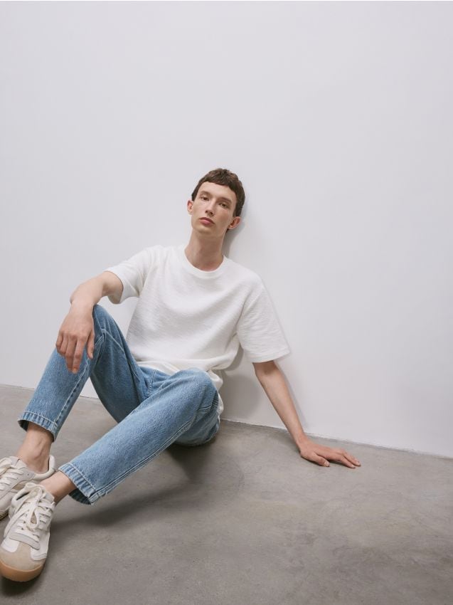 Reserved - blugi carrot fit - indigo jeans