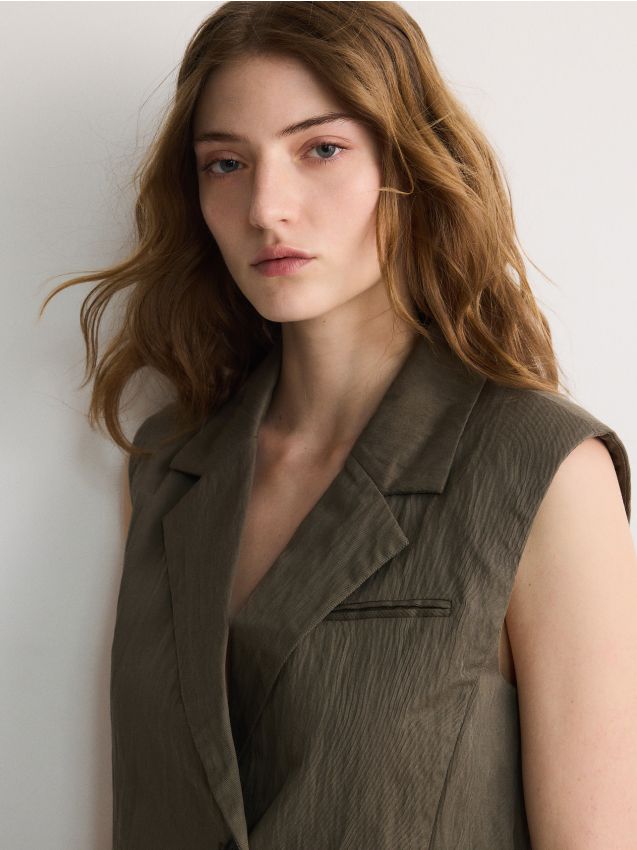Lyocell rich vest - RESERVED