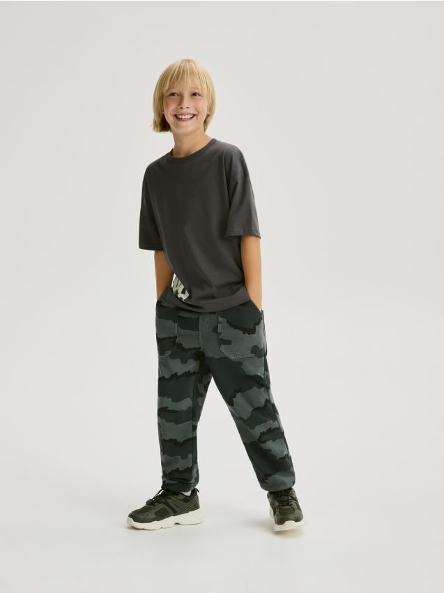 Reserved - BOYS` TROUSERS - negru