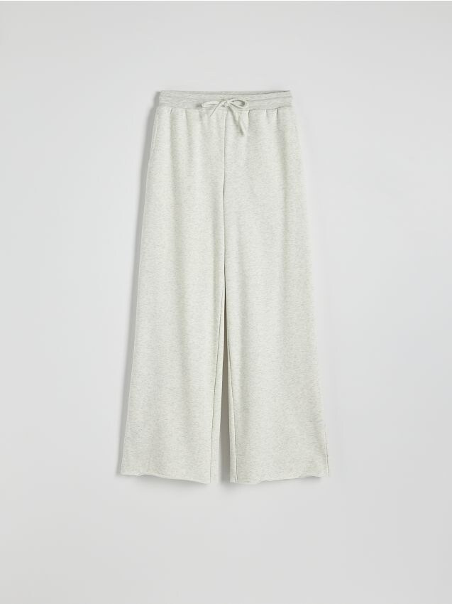 Reserved - pantaloni sport wide leg - gri deschis