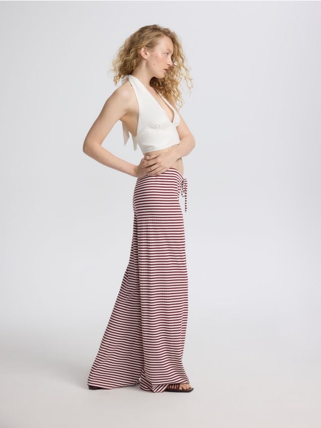 Loose striped trousers - RESERVED