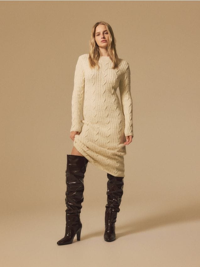 Jumper dress with pearls - RESERVED