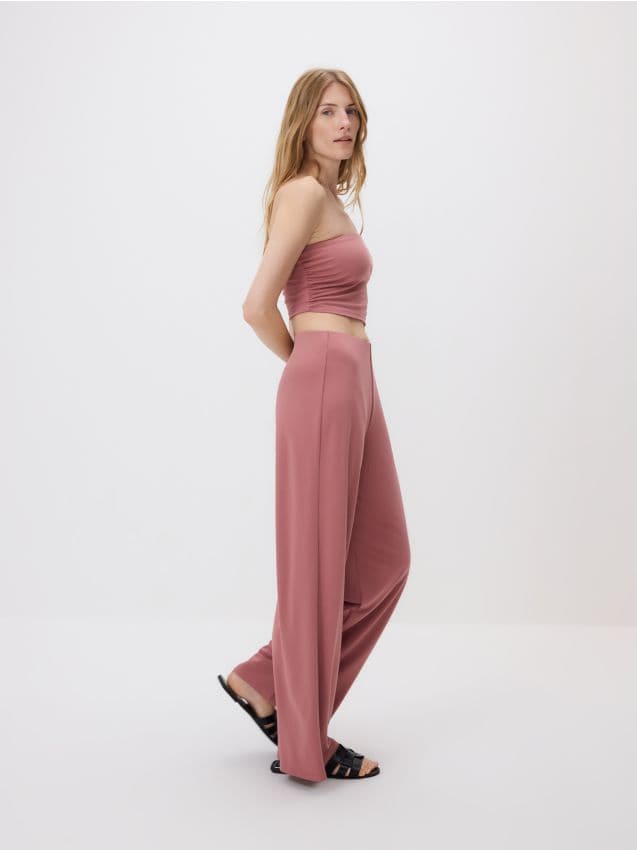 Loose modal blend trousers - RESERVED