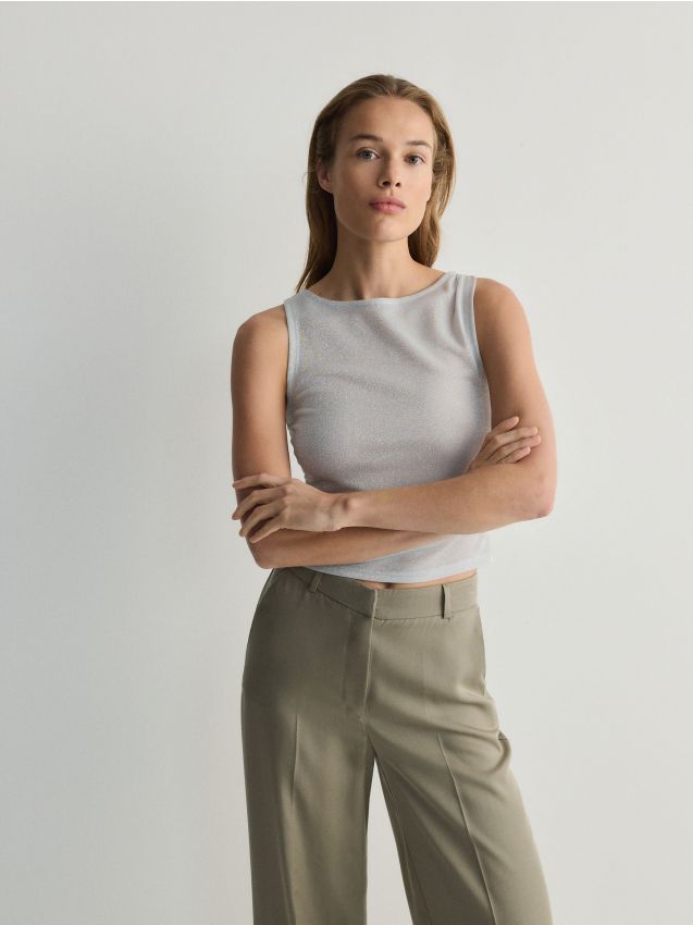 Blouse with metallised yarn blend - RESERVED