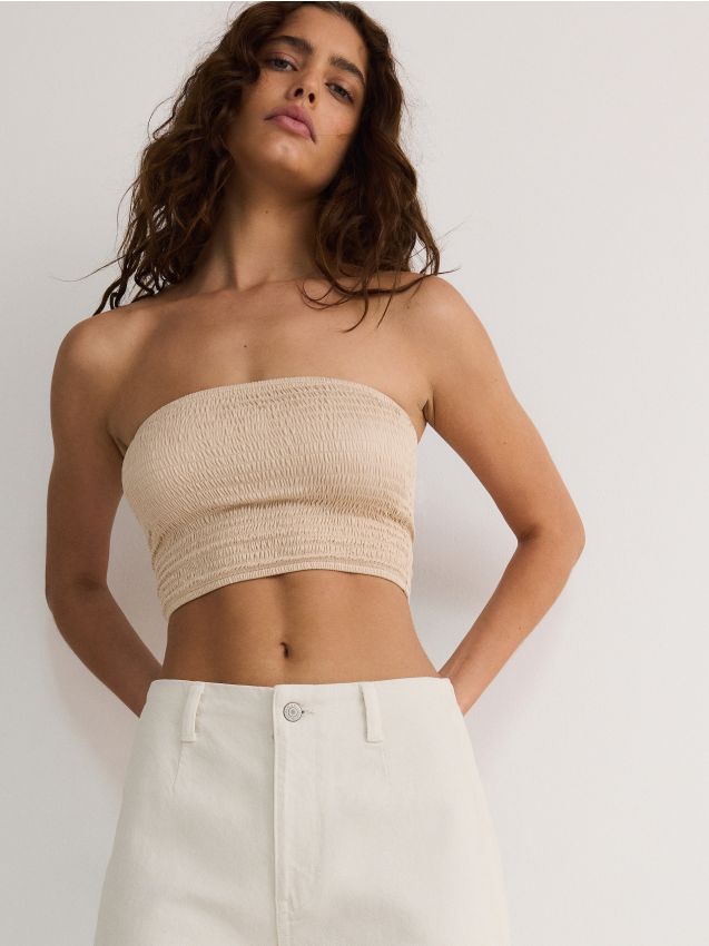 Reserved - crop top - bej