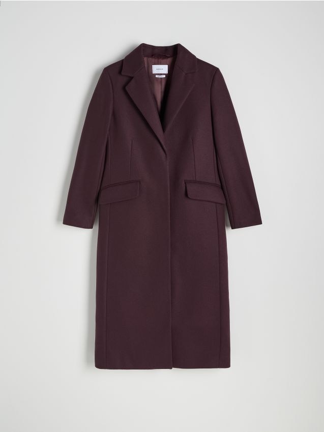 Manteau en laine majoritaire classique - RESERVED