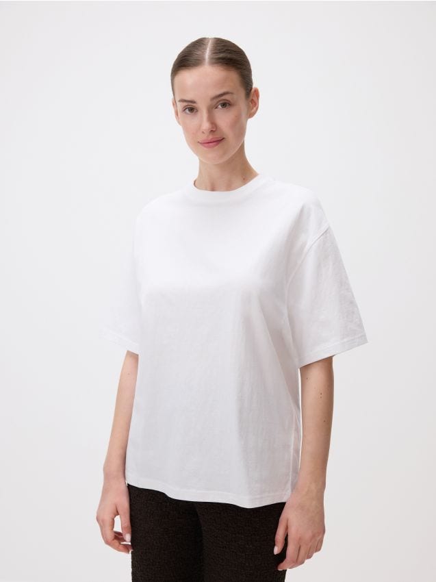 Oversized cotton rich T-shirt - RESERVED