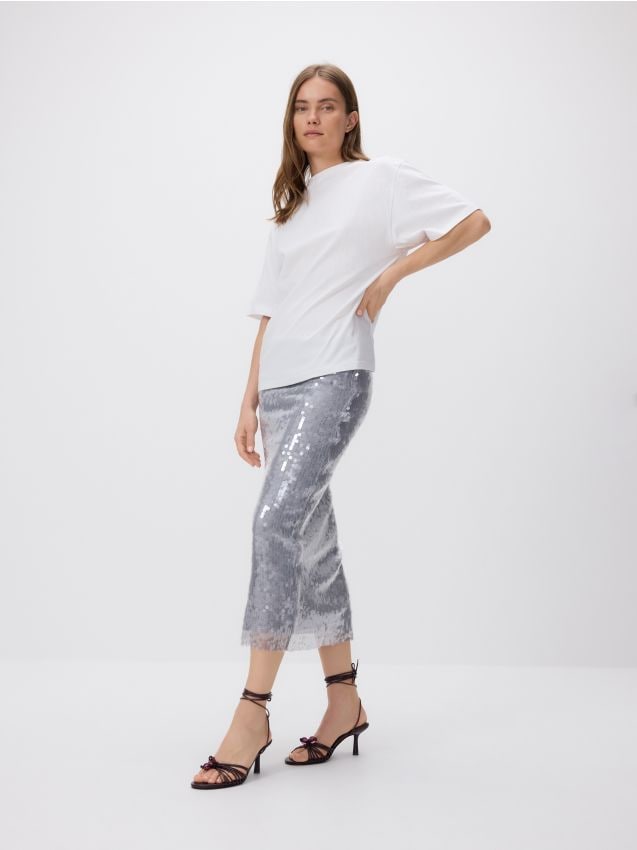 Oversize-T-Shirt mit hohem Baumwollanteil - RESERVED