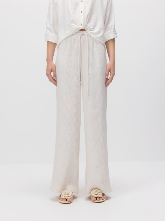 Loose tie-waist trousers - RESERVED