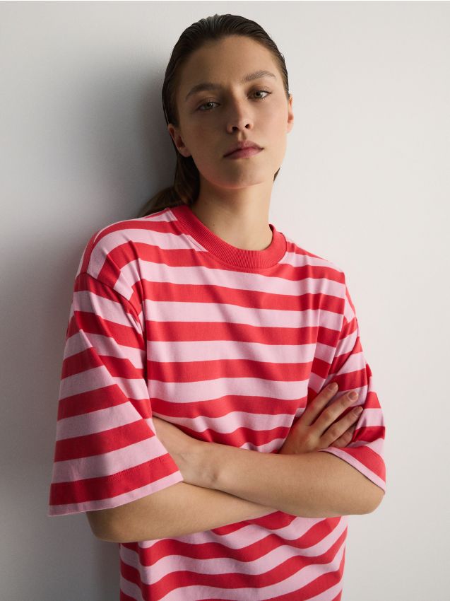 Reserved - tricou oversized - multicolor